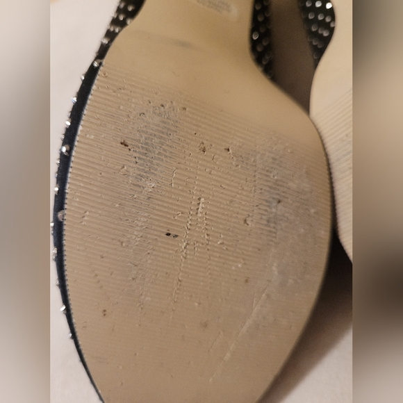 Women's Madden Girl Black Rhinestone Heels Shoes Size US 8 Stiletto - Picture 6 of 8